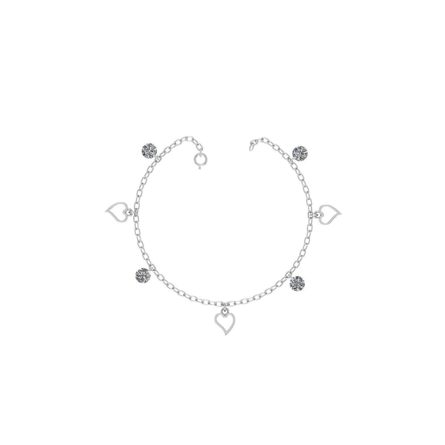 One Featuring Hearts Anklet