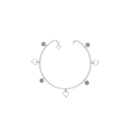 One Featuring Hearts Anklet