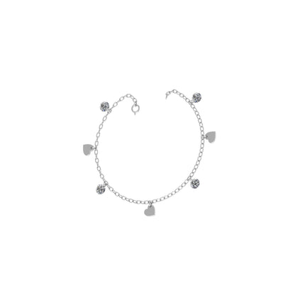 Hanging Hearts Charms Anklet