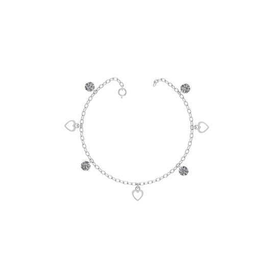 Heart Charms Anklet
