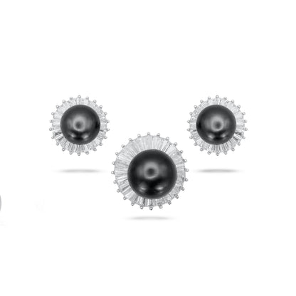 Black Pearl Pendant Set