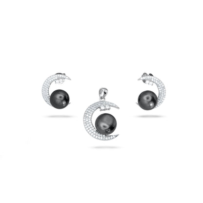 Crescent Moon Black Pearl