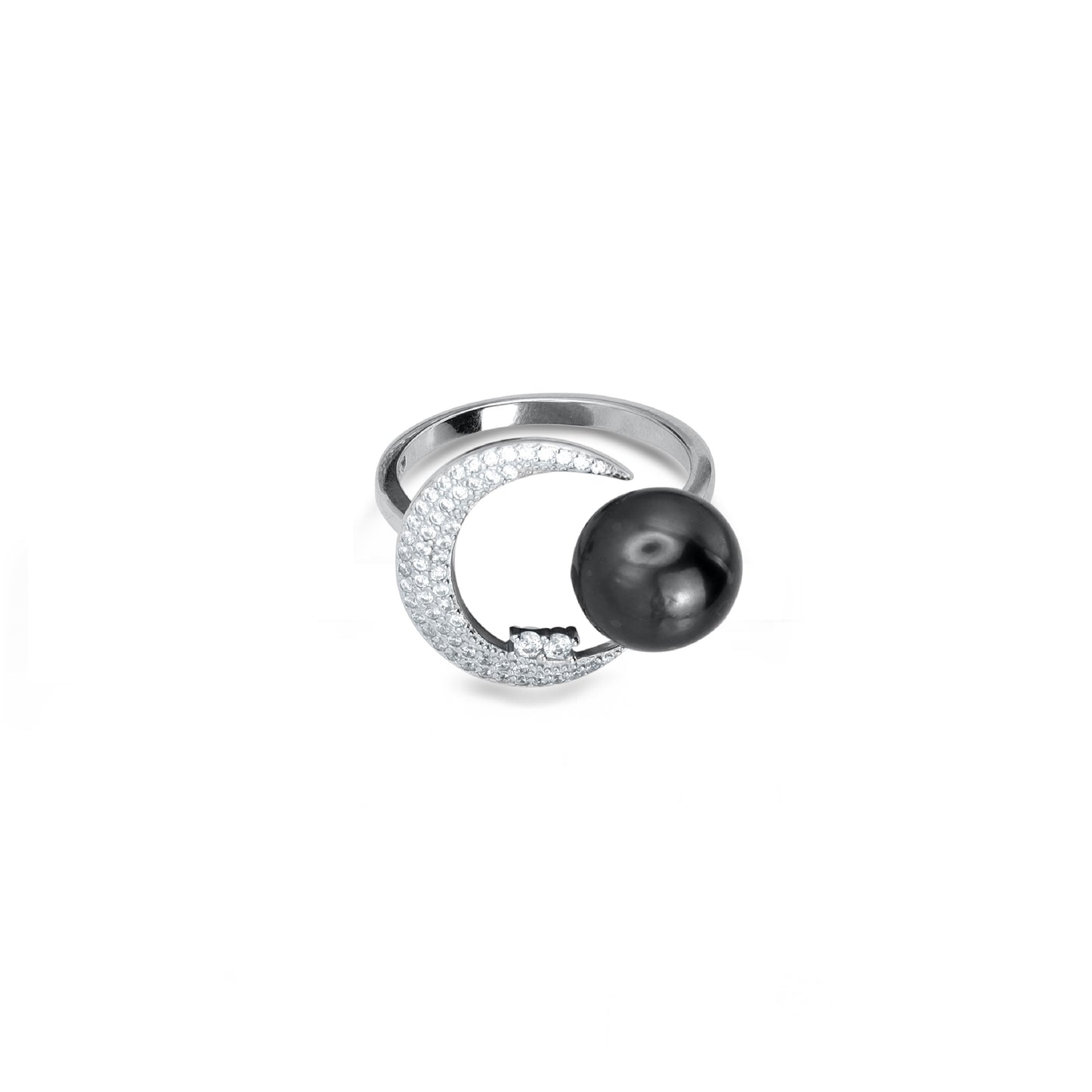 Crescent Moon Black Pearl