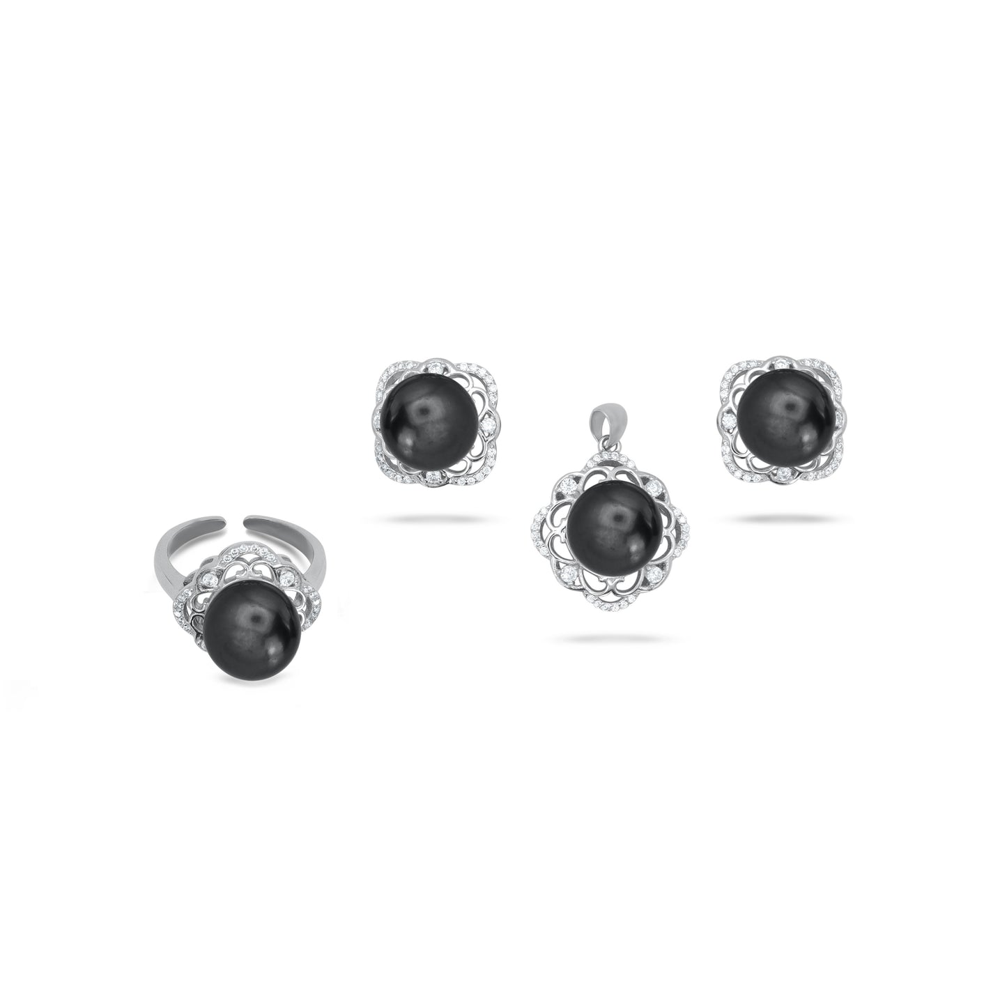 Black Pearl Pendant Set