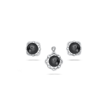 Black Pearl Pendant Set