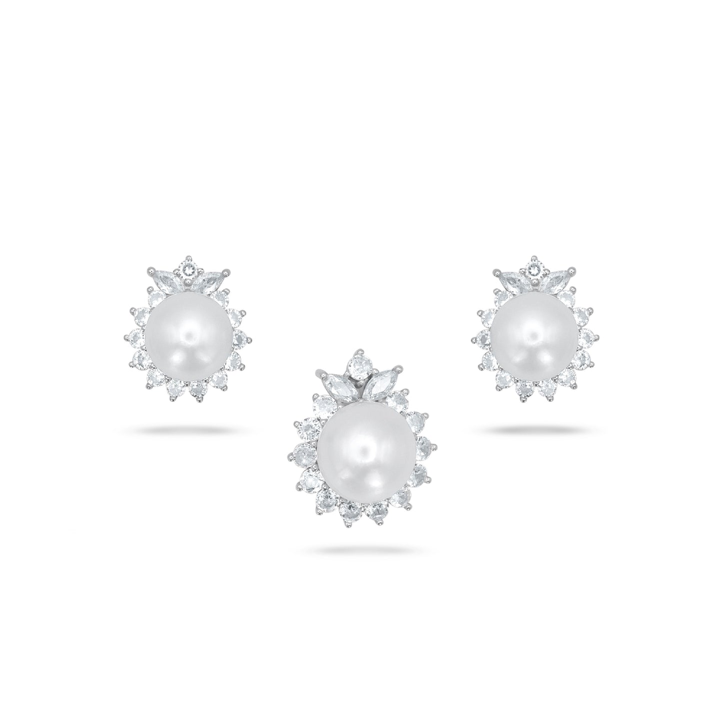 White Pearl Pendant Set