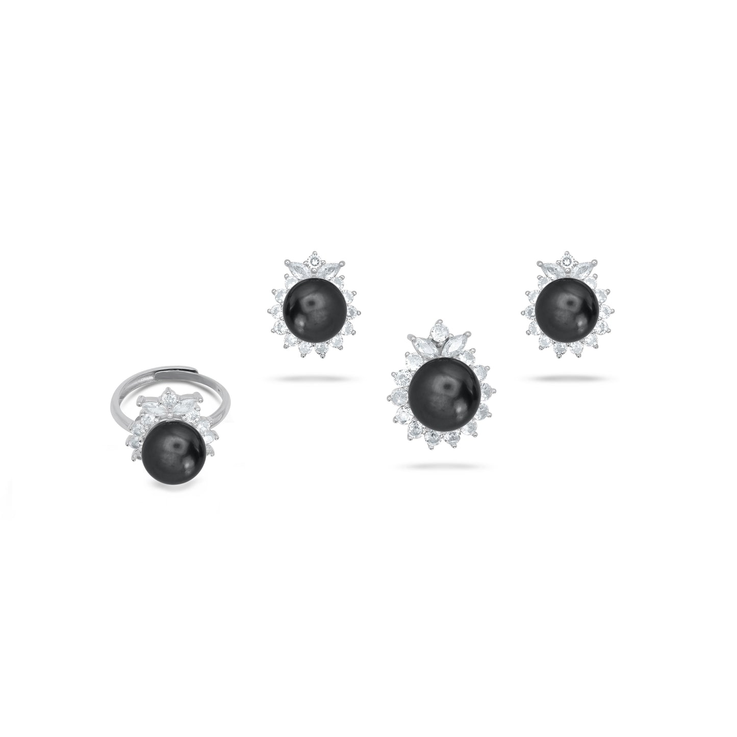 Black Pearl Pendant Set