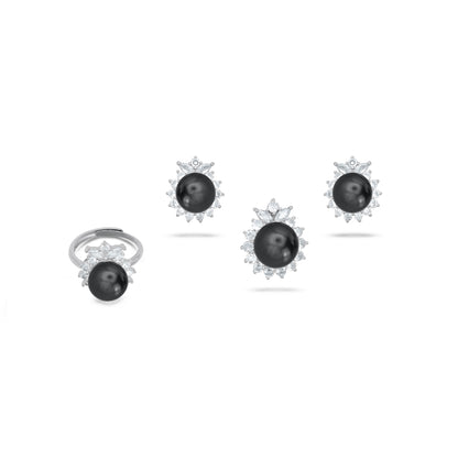 Black Pearl Pendant Set