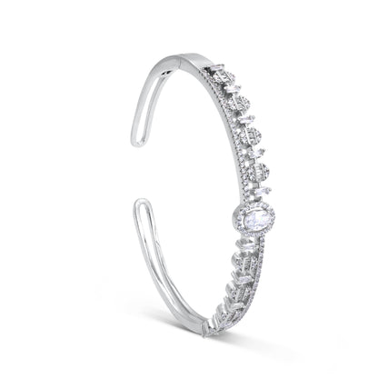 Cubic Zirconia Open Bracelet