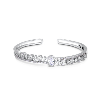 Cubic Zirconia Open Bracelet