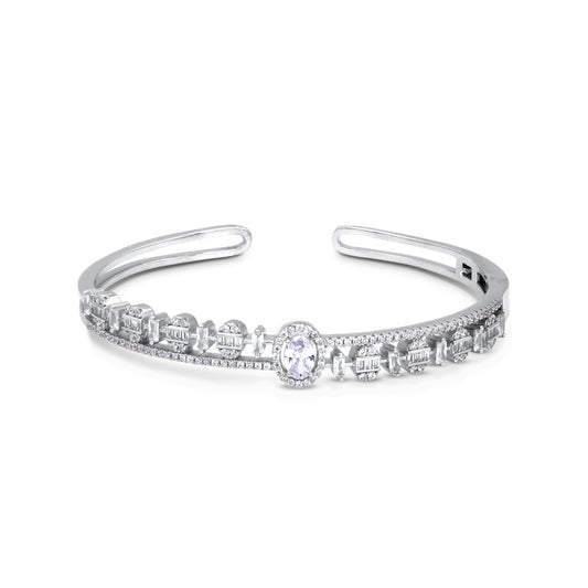 Cubic Zirconia Open Bracelet